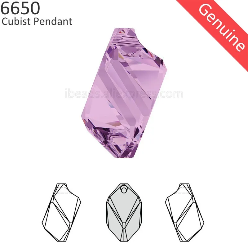 

(1 piece) 100% Original Crystal from Swarovski 6650 Cubist pendant Made in Austria loose rhinestone DIY necklace jewelry making