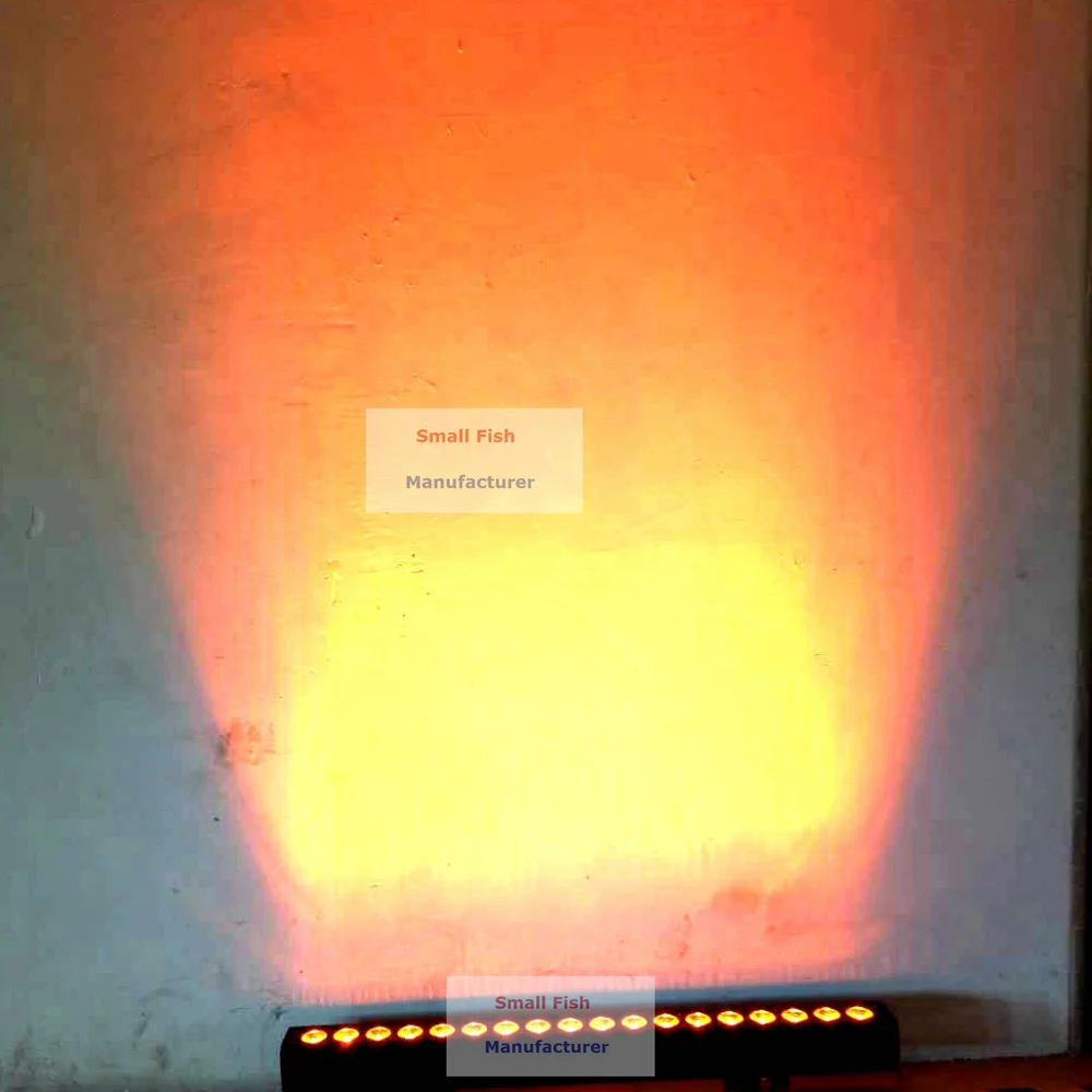 Barra de Luz Lavadora e luz de Inundação Efeito de Luz 2 Pcs 18x18 w Rgbwa uv 6in1 Dmx Lavagem Levou Parede Luzes Dmx512 Dj e bar e festa e show e stage 13 Efeito de Iluminação de palco
