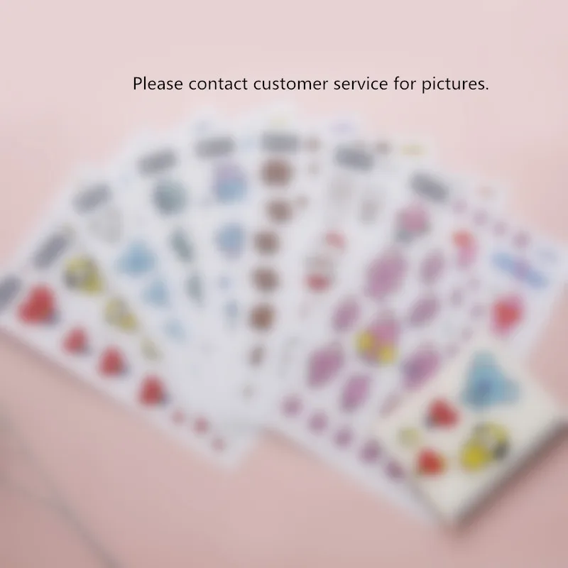 

1Pcs Kpop Cartoon Transparent Waterproof Sticker Decoration Diary Handbook Sticky Notes Scrapbooking Stationery Fan Supplies