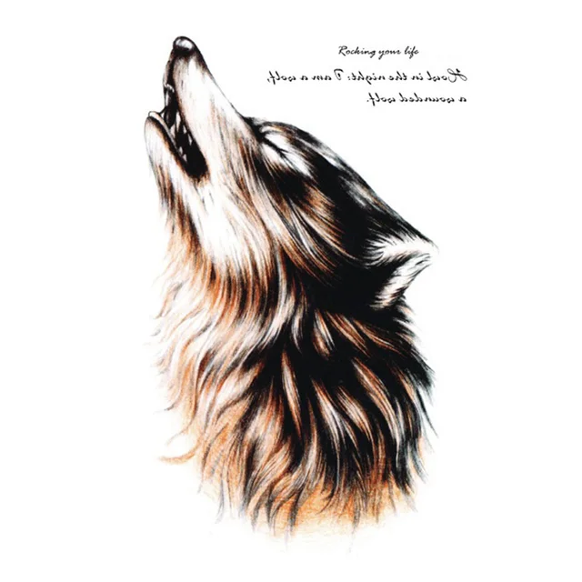 Hot Waterproof Temporary Tattoo Flash Tattoo Sticker For Body Wild Wolf Design Body Art Hot Waterproof Temporary Tattoo Flash Tattoo Sticker For Body Wild Wolf Design Body Art