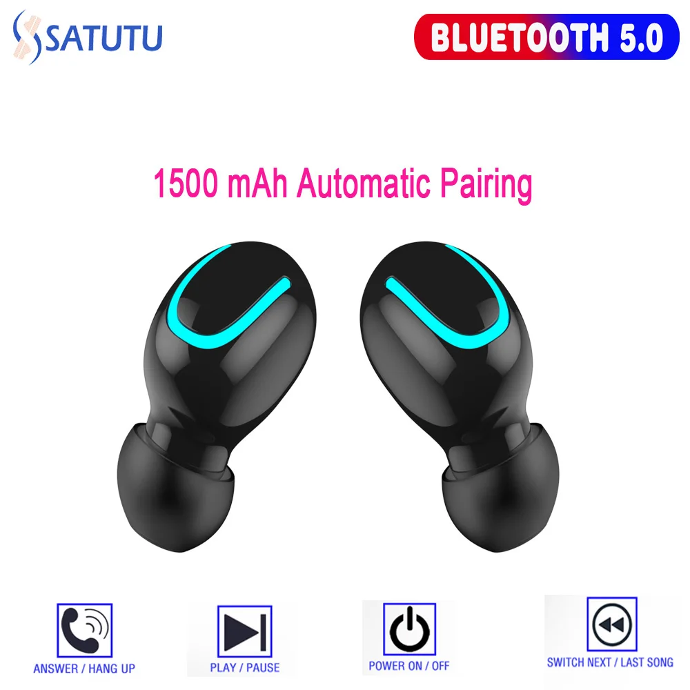 

TWS 5.0 Audнfonos inalбmbricos Bluetooth con funciуn de manos libres auriculares deportivos 3D estйreo inalбmbrico del auricular