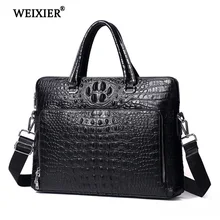WEIXIER г. новые туфли из натуральной кожи Бизнес люди путешествуют Повседневное из крокодиловой кожи декоративная сумочка высокое качество простая сумка