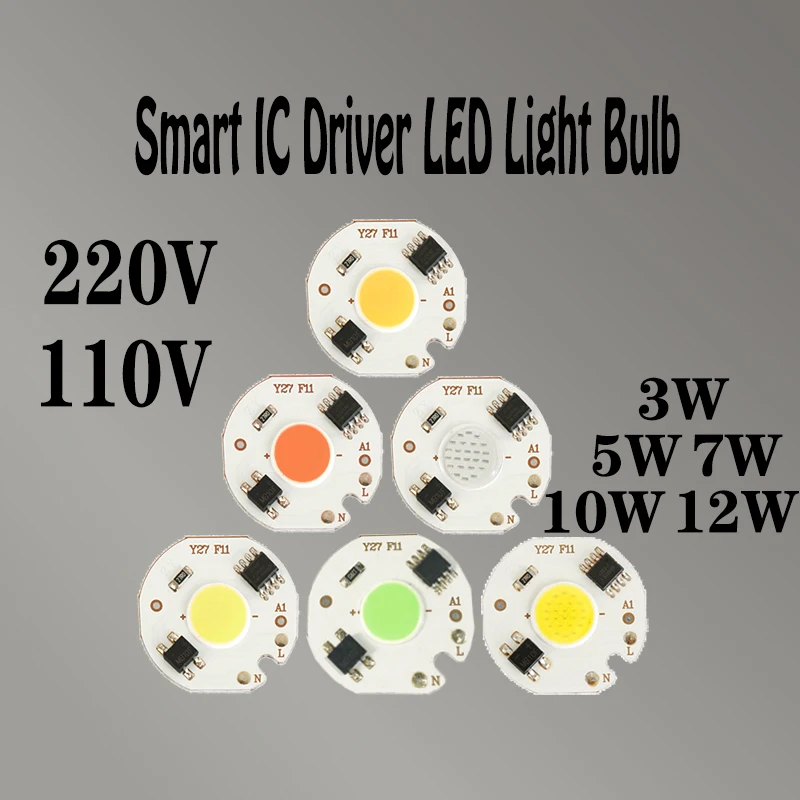 

For DIY for Floodlight light bulb Smart IC Driver Direct Power Chip 3W 5W 7W 10W 12W 110V 220V COB LED Cob bulb Lamp Chip