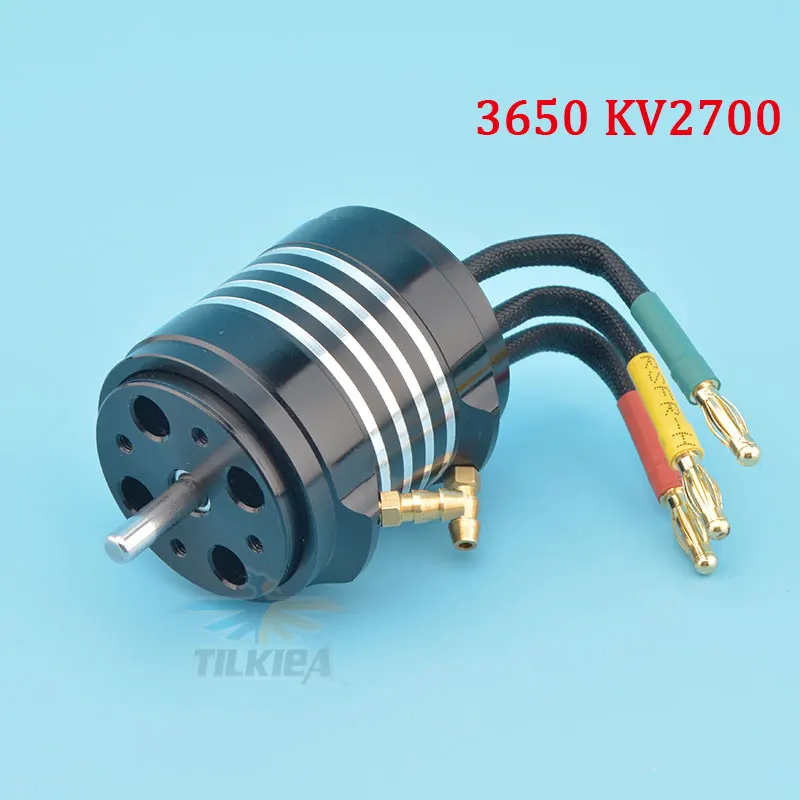 Высокая скорость хорошее качество SSS 3650 бесщеточный двигатель 1800KV 2700KV бесщеточный двигатель 4 полюса для RC морских лодок - Цвет: 2700KV with Jacket