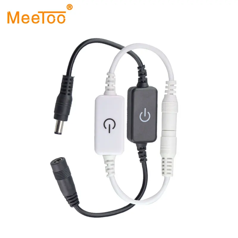 

LED Dimmer DC12-24V 4A Dimmer Controller With DC Plug Brightness Adjust ON/OFF Touch Switch For Single Color LED Strip Light