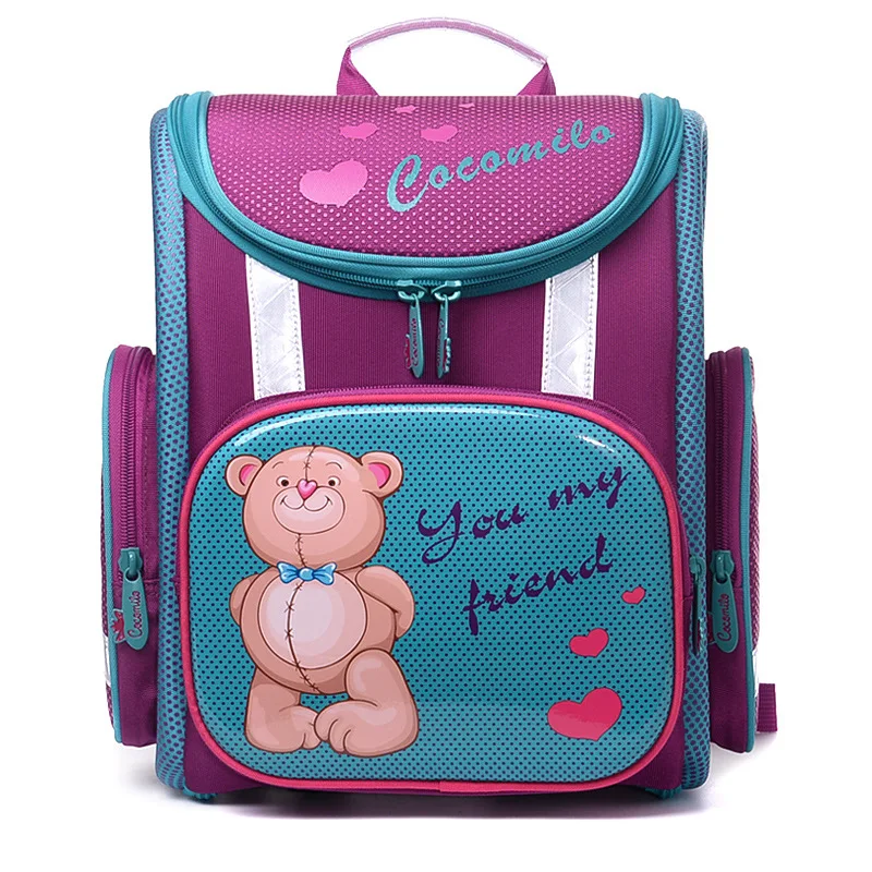 

Delune School Bags For Children Backpack Top Quality Print Car Cat Princess Girls School Bags Primary School Boys Backpacks