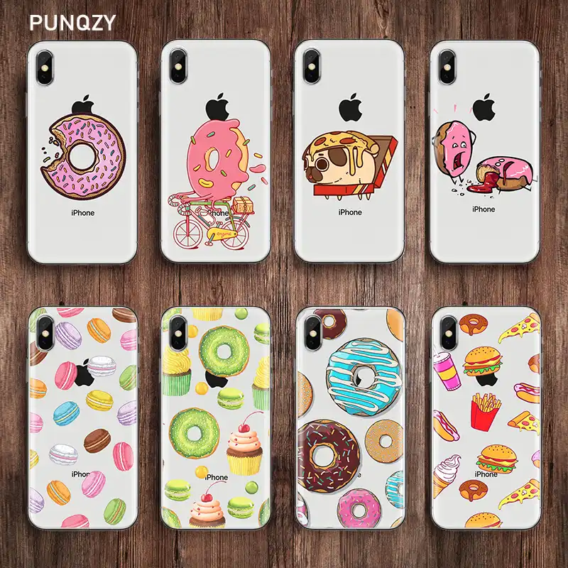 PUNQZY милый силиконовый чехол для iPhone X 6 S 7 8 Plus 5 XS Max XR Мягкий ТПУ Прозрачный