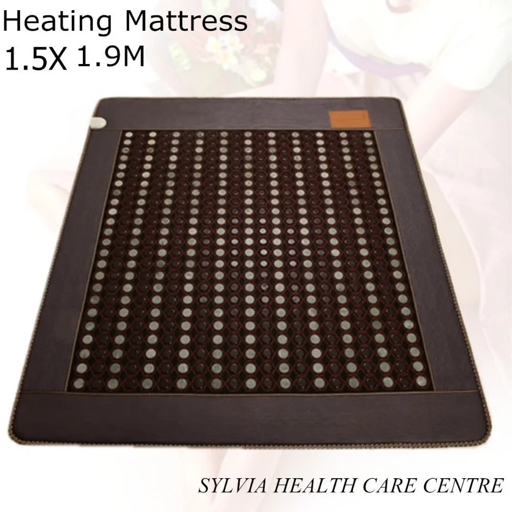 

2018 NEW stones mixed natural jade mat tourmaline heat cushion body health care pad good sleeping 220V 1.5X1.9M/ 59''X74.8''