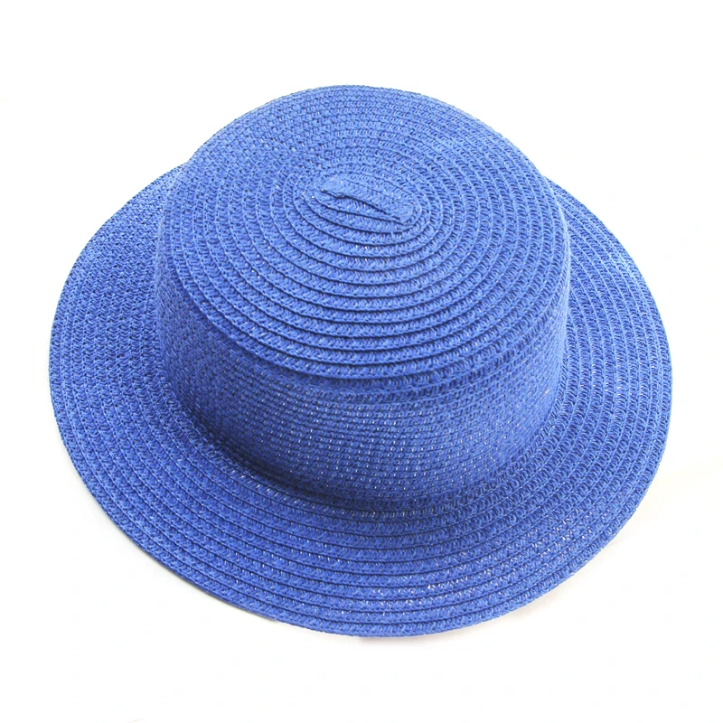 Летняя простая однотонная Солнцезащитная шляпа для родителей и детей, козырек для женщин, модная соломенная шляпа, морская пляжная шапка, шапка для девочки