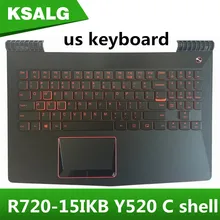 Новая клавиатура для ноутбука США для lenovo Легион Y520 R720 R720-15IKB нам клавиатура с Palmrest крышка AP13B000300