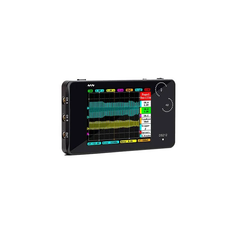 

DS212 Mini Oscilloscope Portable Handheld Bandwidth 1MHz Sampling Rate 10MSa/s Thumb Wheel