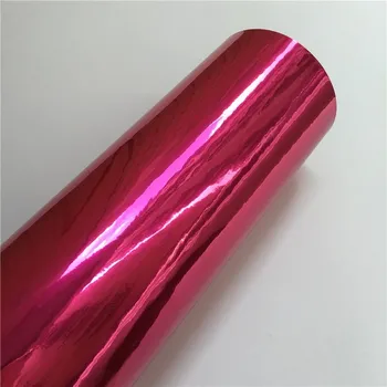 

Flexible Glossy Rose Chrome Pink Vinyl Wrap Film Foil Bubble Free Car Sticker Graphic Computer Cover Phone Skin
