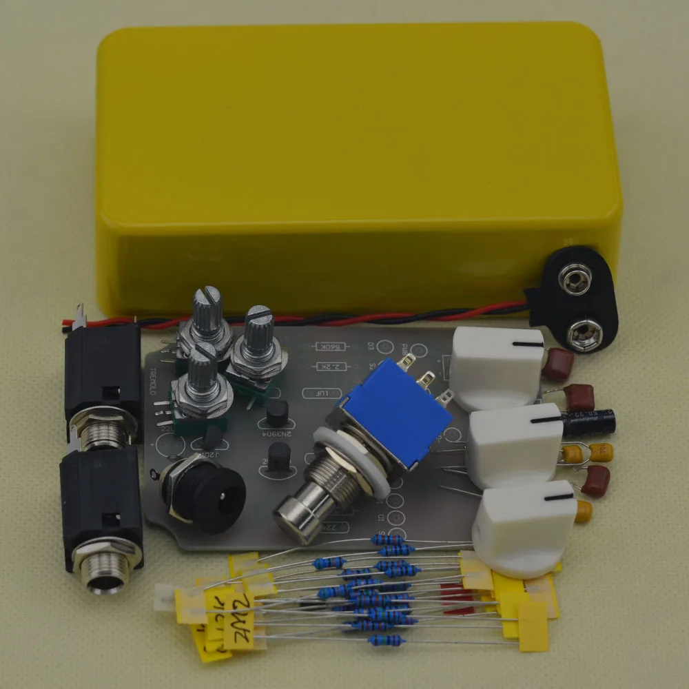 Guitarra Pedal Tremolo barata diy efectos guitarra eléctrica efecto pedales guitarra con carcasa de aluminio 1590B envío gratis