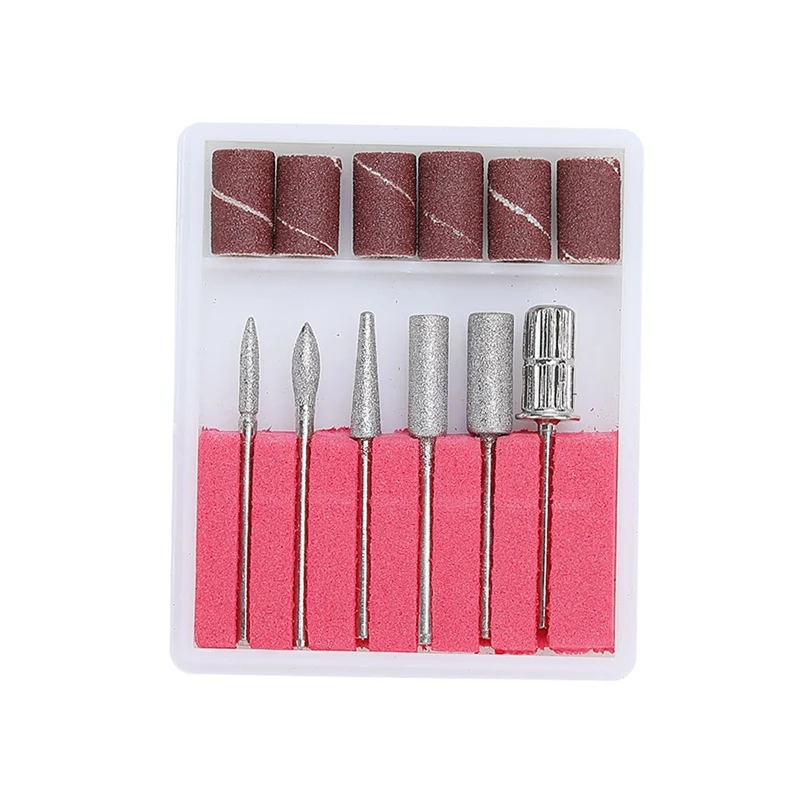 

6 Type Diamond Nail File Drill Bit Burr Milling Cutter Manicure Electric Nail Drill Machine Nail Accessories