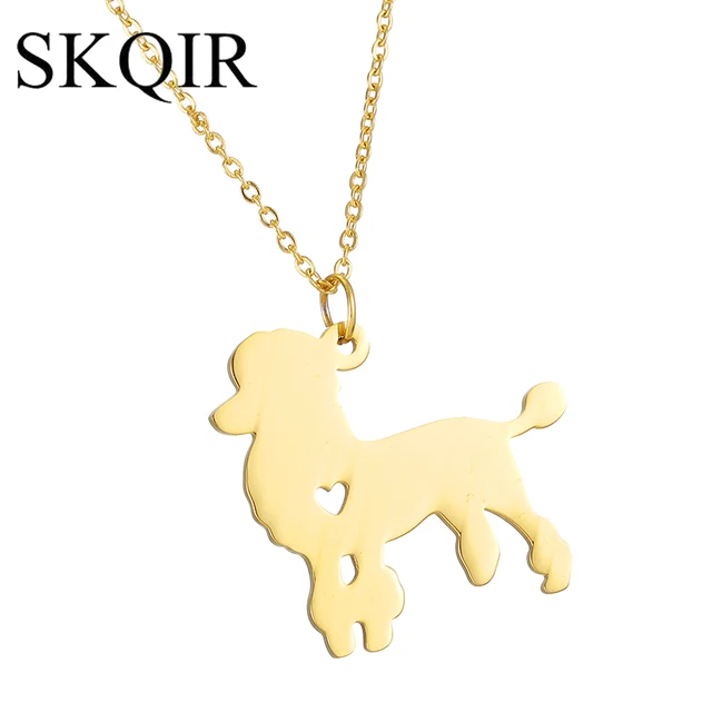 poodle necklace charm
