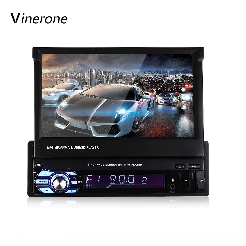 R dio Do Carro Din 7 1 polegada LCD Tela De Toque De udio Do Carro 
