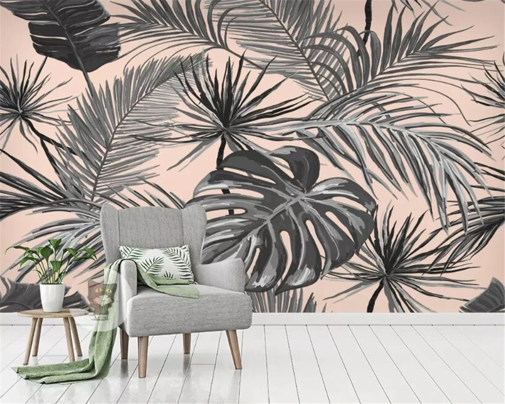 

beibehang 3D wallpaper living room bedroom murals Tropical plant banana leaf TV wall wallpaper for walls 3 d carta da parati