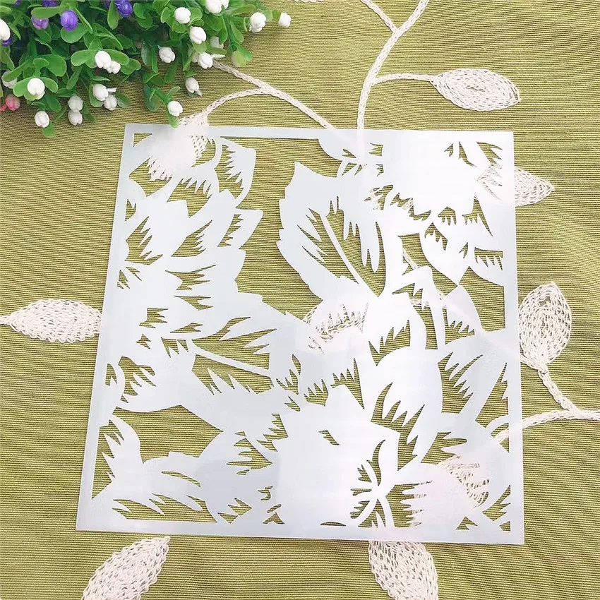 

Weed DIY cake scrapbook stencils hollow Embellishments printing lace ruler Valentine's Day