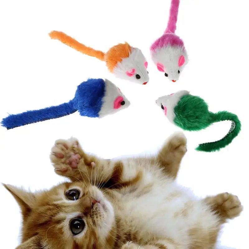 

10Pcs Plush False Mouse Toys Cat Teaser Interactive Toy for Cats Kitten Animals Funny Playing Mice Toys Pet Cat Products