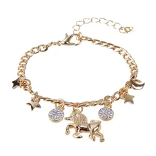 dream Unicorn with moon bracelet, children's girl's wild hand Bracelet B233