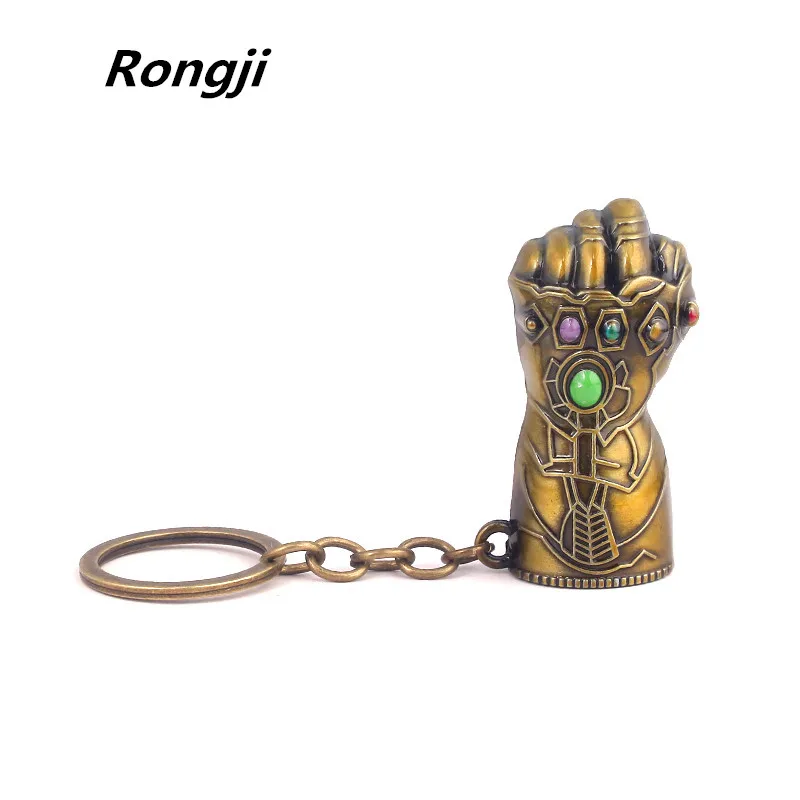 

Movie Thanos keychain Avengers 4 Keyring Charm crystal jewelry metal Accessories Keyring
