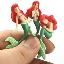 Набор из 3 предметов миниатюрная маленькая Русалочка, сказочные Садовые принадлежности Террариум аксессуары