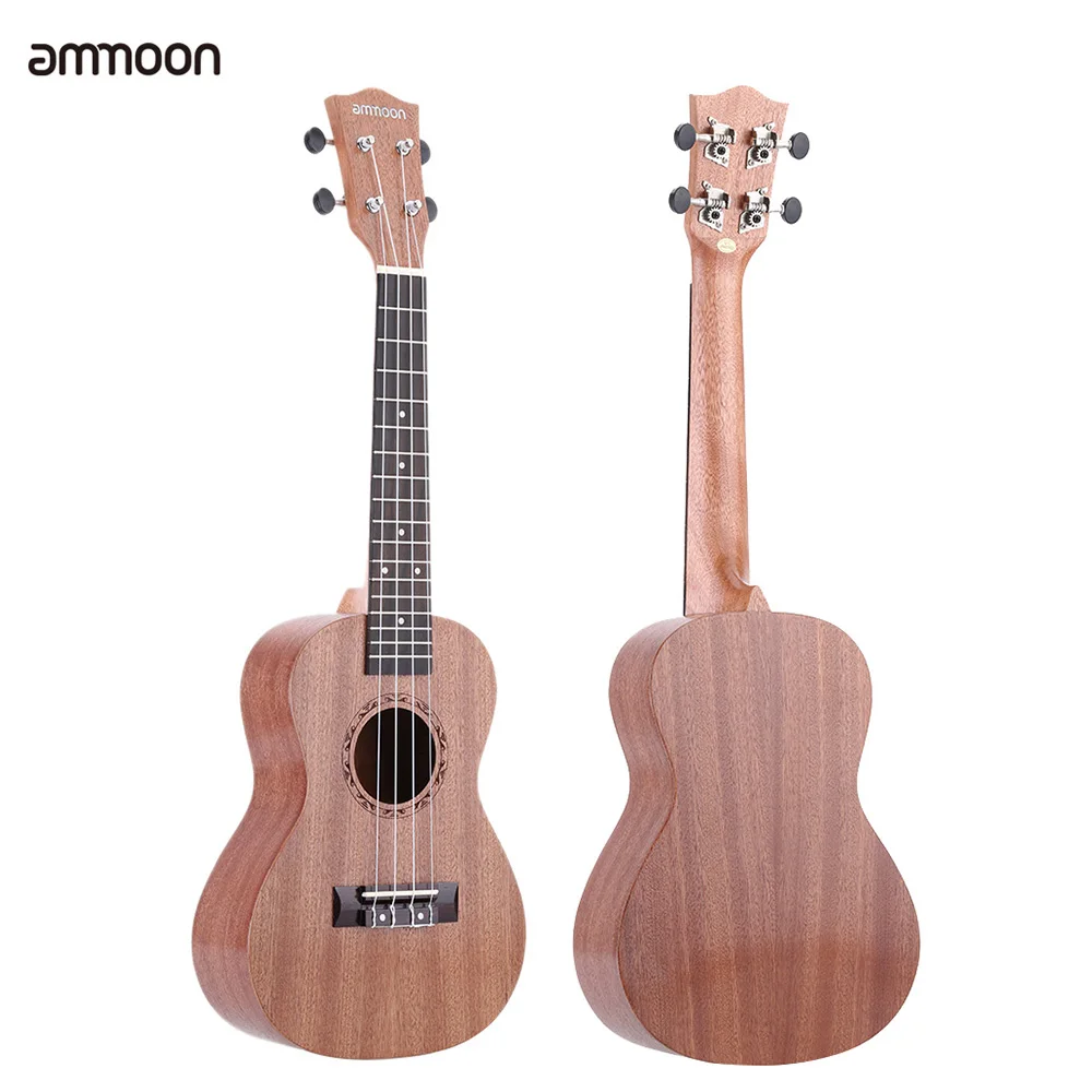 

ammoon 24" Sapele Ukulele 4 Strings Rosewood Fretboard Musical Instrument New Year's Day Gift Present