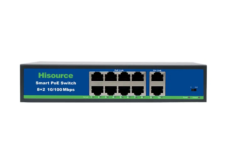 

52v 8port gigabit unmanaged poe switch 8*10/100mbps POE port;2*100/1000mbps UP Link Smart Switch Vlan Support Whole Power:150W