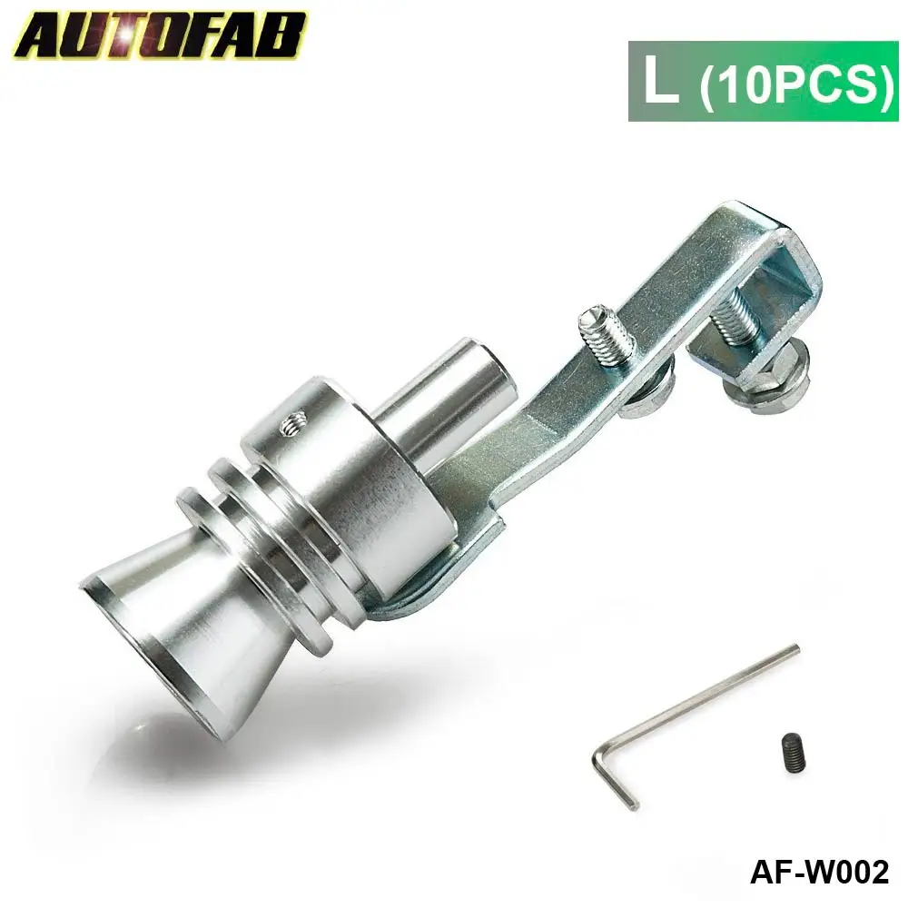 AUTOFAB -SIZE  L Turbo Whistle Bov Sound Simulator Blow Off Muffler Exhaust Tip Pipe  AF-W002 10PCS/LOT