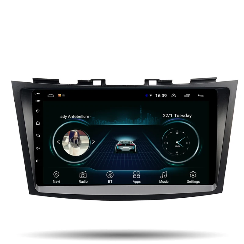 Автомобильный радиоприемник с gps встроенный WiFi мультимедийный проигрыватель высокое качество музыки карта для Suzuki swift 2011- 9 дюймов Android 8,1