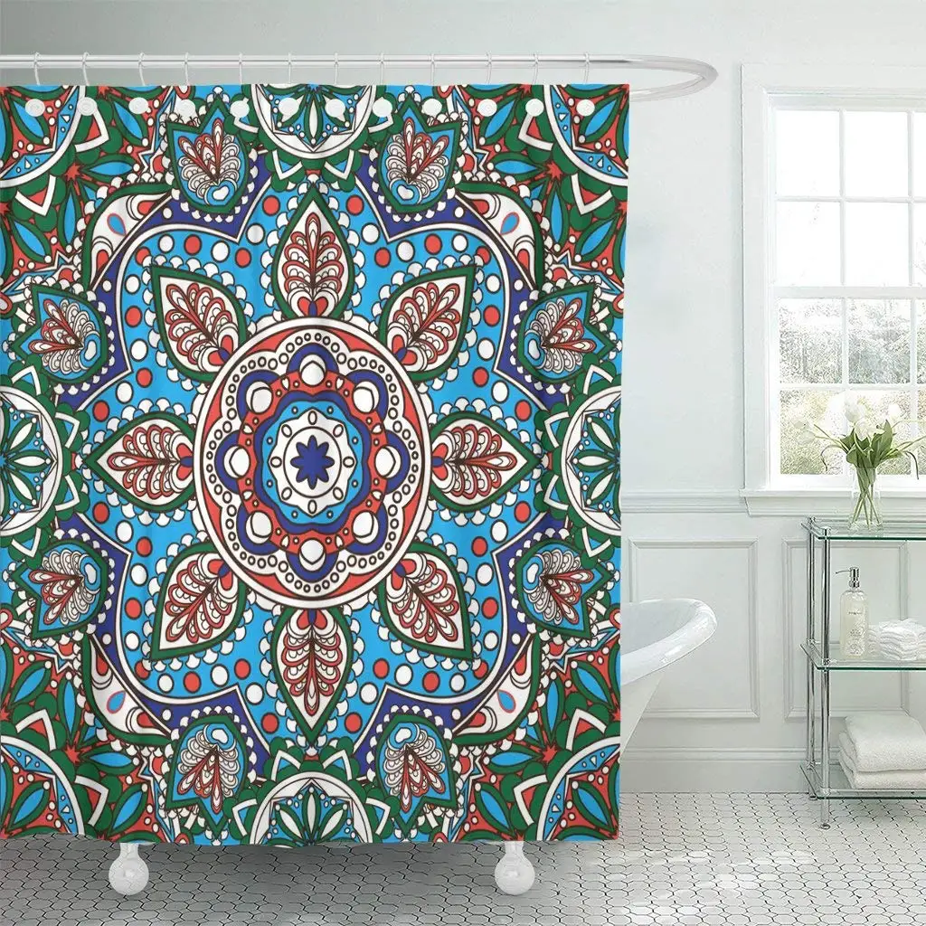 Oriental Ornamental Laced Floral Geometric Tiles Mandala Indian Arabic