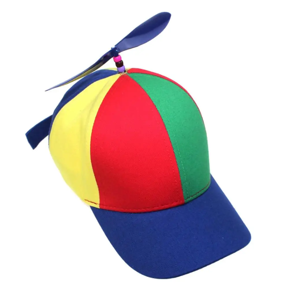 

Creative Summer Hat Removable Propeller Baseball Cap Bamboo Dragonfly Hat Adult Children Sunshade Parent-child Toy Cap New