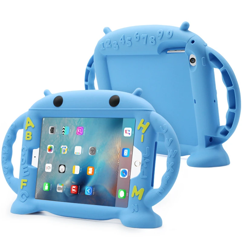 Silicone Case for iPad mini4 Kids protective Soft Cover for iPad Mini 4 with Shockproof Stand