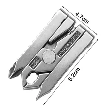 Pocket Multitools Plier Mini Folding Muilti-functional Stainless Steel Plier Clamp Keychain Hiking Camping Tool
