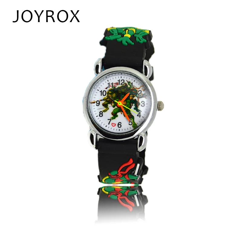 JOYROX новые Черепашки Ниндзя шаблон резиновый ремешок Детские часы Мода мальчик девочки кварцевые наручные часы крутые дети часы мультфильм