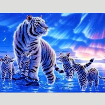 

2018 Real Paintings Europe Resin New Diy Diamond Painting Tigers 3d Embroidery Cross Stitch Mosaic Needlework Handwork Animals