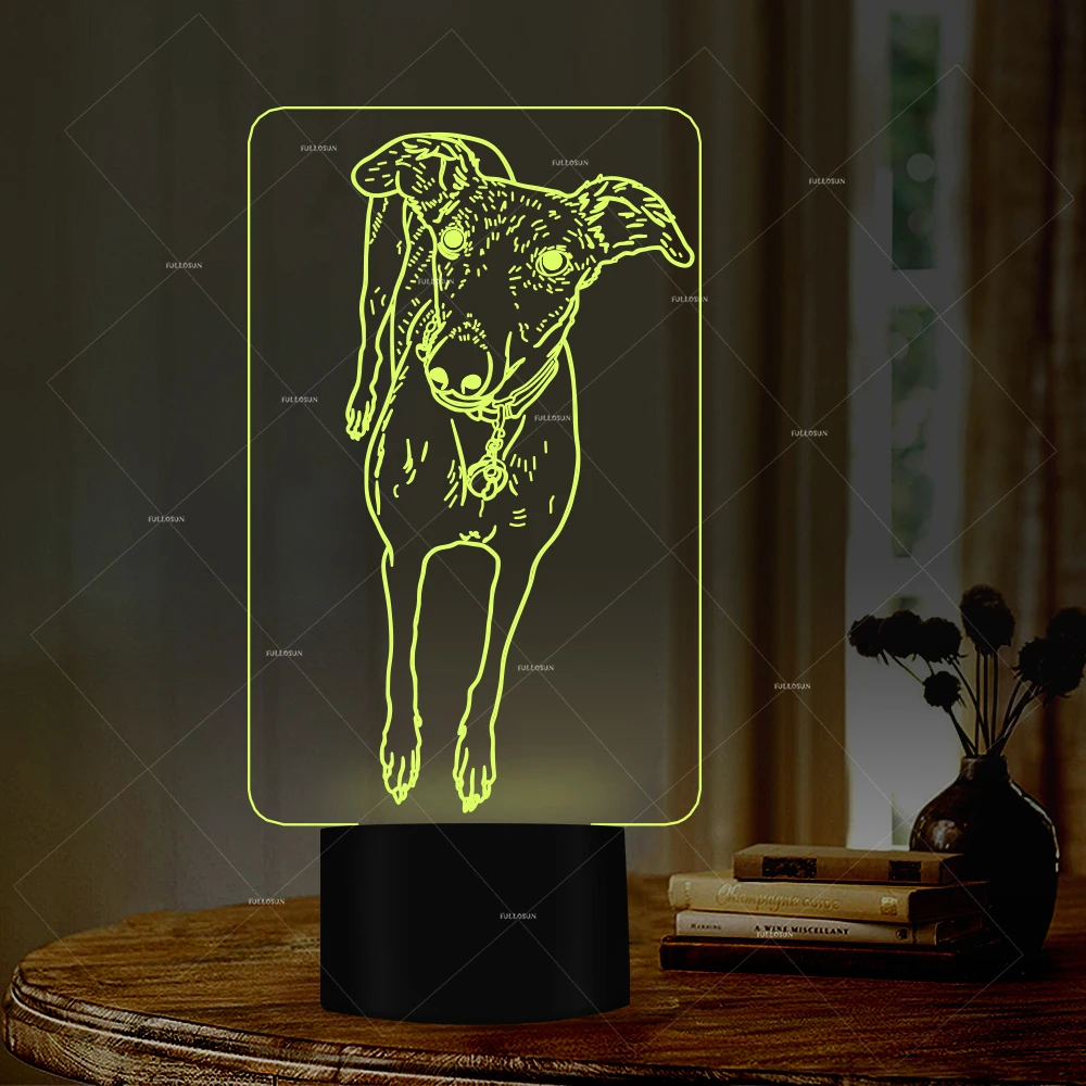 PET Addiction Dalmatian Dog design illusion LED night LAMP Novelty as dog gift ideas for owners | Лампы и освещение