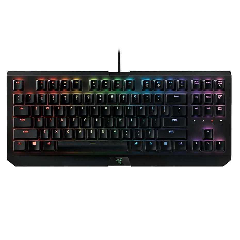 Проводная Механическая игровая клавиатура razer BlackWidow X Tournament Edition Chroma, 87 клавиш, зеленый переключатель, RGB подсветка клавиатуры - Цвет: Black
