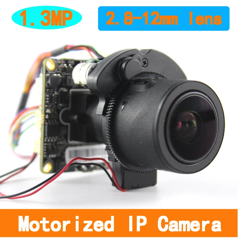 

1/3" Aptina CMOS AR0130 lowillumination 1.3MP 2.8-12mm Motorized Zoom IP Camera Board Camera