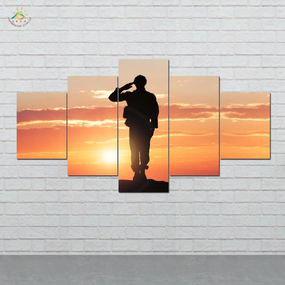 

Standing Soldiers Modern Canvas Art Prints Poster Wall Painting Home Decoration Artwork Wall Art Pictures for Bedroom 5 PIECES