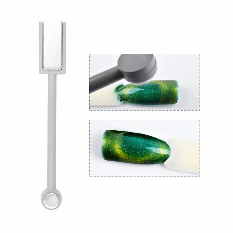 Double Headed Nail Art Magnet Stick Cat Eyes Magnet for Nail Gel Polish 3d Line Strip Effect Strong Magnetic Pen Tools