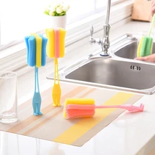 Кухня Ручка губка щетка Детские бутылки молока чашки стекло мойка чистящие средства