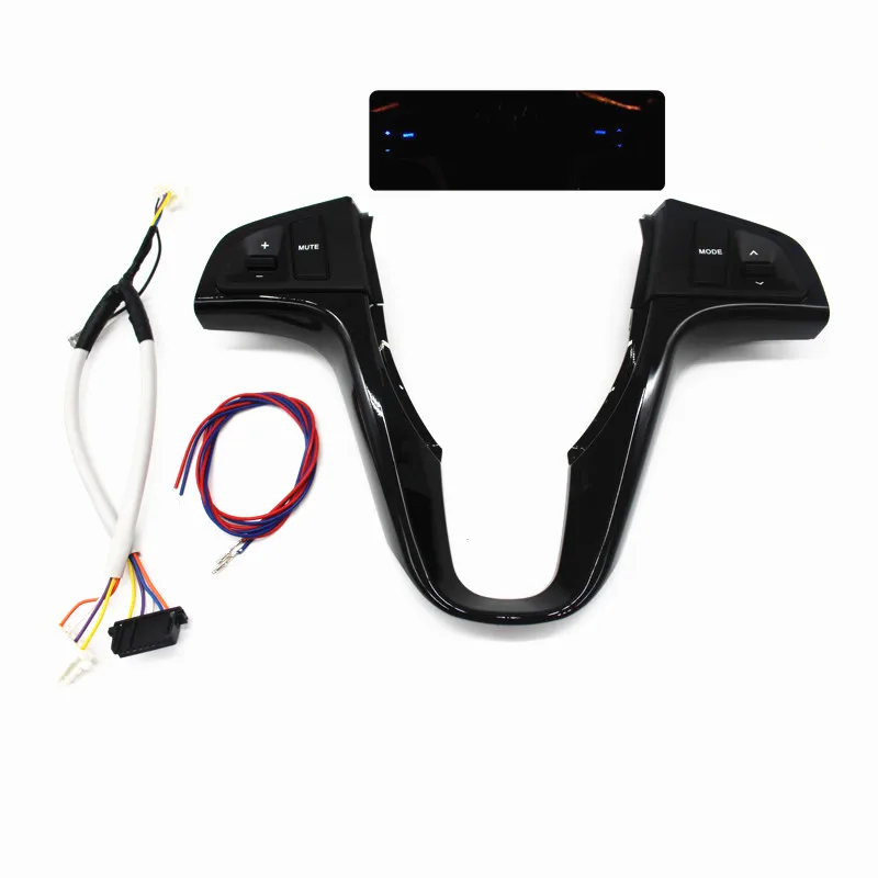 Botón de volante de PUFEITE para Hyundai VERNA SOLARIS volante de audio volumen interruptor de botón de control de música Botón de volante de PUFEITE para Hyundai VERNA SOLARIS volante de audio volumen interruptor de botón de control de música