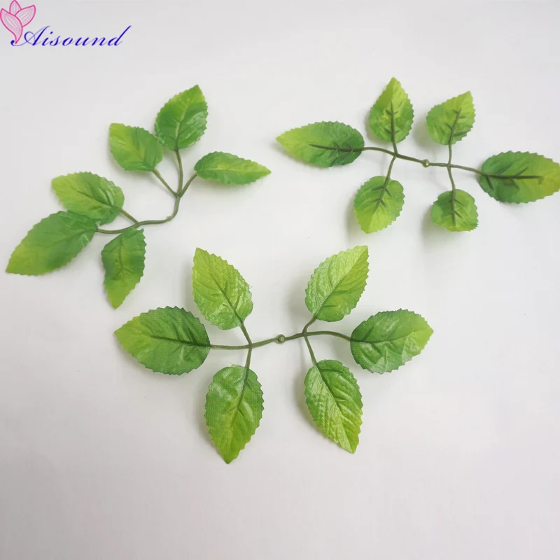 

20pcs Artificial Silk Leaves Artificial Greenery Leaves For Wedding Decoration DIY Flower Wall Crafts Supplies