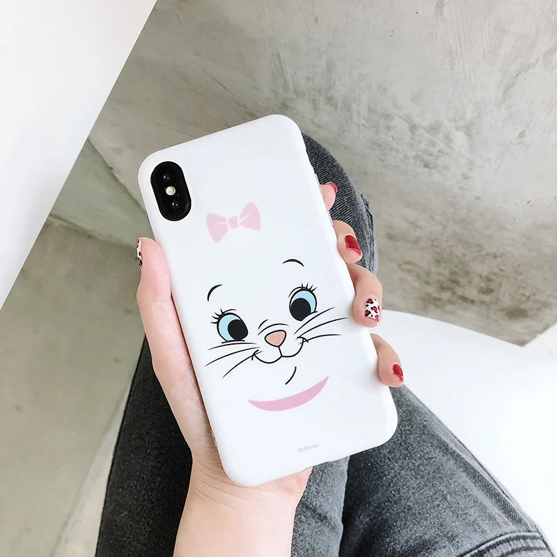 Милый розовый мягкий силиконовый чехол для телефона Marie Cat для iphone 6, 6s, 6 s, 7, 8 plus, чехол с героями мультфильмов для iphone X, XR, XS, MAX, чехол - Цвет: 8