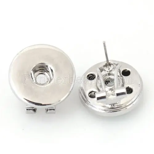 

HOT sale OEM, ODM DIY fashion snaps button metal Stud earrings for snap buttons fit 18/20mm ginger snaps buttons earring KB0547