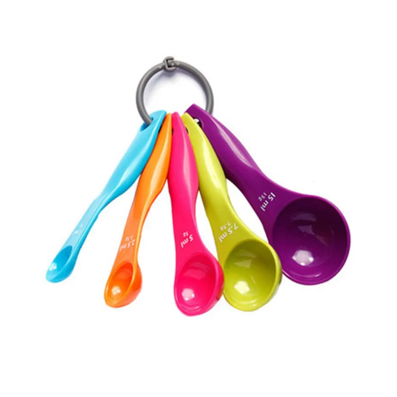 

5pcs Set With Scale Color Measuring Spoon Milk Powder Spoon Seasoning Spoon Gram Scoop Baking Utensils