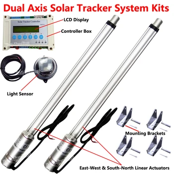 

Solar Tracking Dual Axis Tracker &Electronic 18" Linear Actuator 4mm/s 12V Motor &LCD Controller &Light Sensor for Sun Track Kit