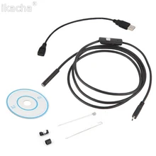 3.5m Waterproof Endoscope Mini HD Camera Snake Tube 5.5 mm Lens Rigid Cable USB Inspection LED Borescopefor Android Phone PC