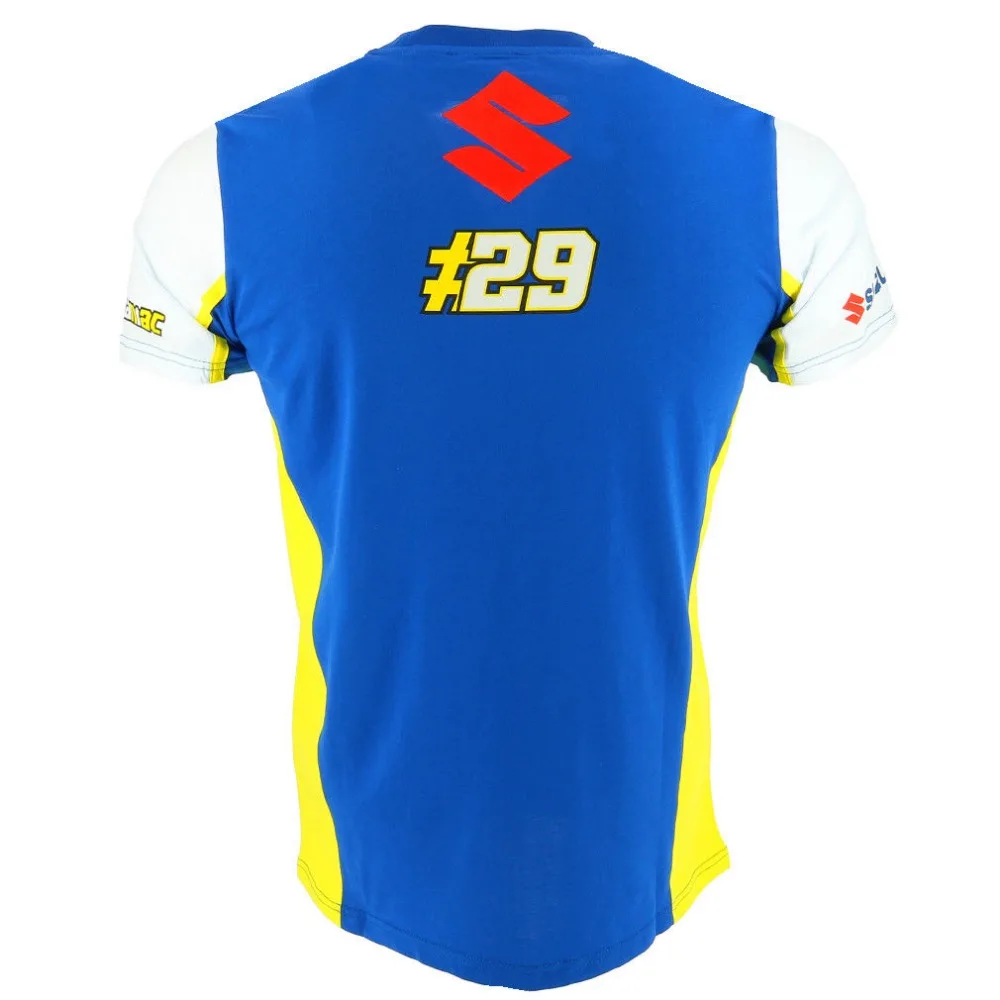 المبيعات الساخنة! 2018 أندريا Iannone 29 لسوزوكي فريق Moto GP تي شيرت الرياضة سباق تي شيرت